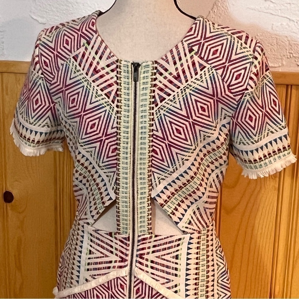 Adelyn Rae Jaylene Woven Jacquard Sheath Dress Sz-M - Picture 6 of 12